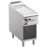 Vlakke  gasbakplaat verchroomd, module 1/2, op open kast | Diamond | G9/PLCA4-N