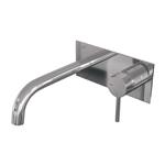 Inbouw Wastafelmengkraan Brauer Chrome Carving Coldstart Gebogen Uitloop Ronde Hendel Rechts Chroom 