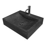Waskom Aquasplash Salt 50x42x12 cm Hardsteen Zwart
