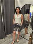 Travel Shorts  Animals Print  2423 Black