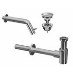 Fonteinkraanset INK Inbouw Inkortbaar Inclusief Waste en Design Sifon Chroom