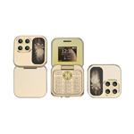 I17 Mini Vouwbare Telefoon - 1.77 inch HD Scherm - Dual SIM - 1000mAh Batterij - Goud