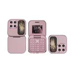 I17 Mini Vouwbare Telefoon - 1.77 inch HD Scherm - Dual SIM - 1000mAh Batterij - Roze