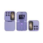 I17 Mini Vouwbare Telefoon - 1.77 inch HD Scherm - Dual SIM - 1000mAh Batterij - Paars