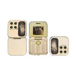 I17 Mini Vouwbare Telefoon - 1.77 inch HD Scherm - Dual SIM - 1000mAh Batterij - Goud