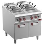 Pastakoker op gas, 2 kuipen, 40 liter, op gesloten kast (zonder manden) | Diamond | G9/CPA8-N