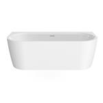 Half Vrijstaand Ligbad Best Design Bareiss 180x80x60 cm Acryl Glans Wit