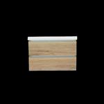 Onderkast Sanilux Trendline Met Greeplijst Aluminium 80x47x52 Cm Naturel Oak