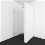 Nisdeur Met Zijwand Incl. Stabilisatiestang Van Rijn Products GL12 200x100 cm Chroom