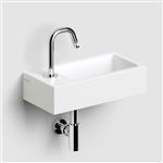 Clou Flush Fontein Met Kraangat Links Met Geïntegreerde Afvoer Mat Wit Keramiek 36 cm