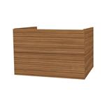 Onderkast BWS Elite 80x45x50 cm Met Horizontaal Reliëf Walnoot