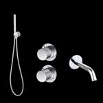 Badset Inbouw Sanilux Hops Met Box Thermostaat Muurbevestiging Met Geribbeld Knop Chroom