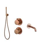 Badset Inbouw Sanilux Hops Met Box Thermostaat Muurbevestiging Brons