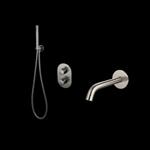 Badset Sanilux Rubb Inbouw Met Thermostaat, Doucheslang en Handdouche Gunmetal