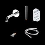 Badset Sanilux Rubb Inbouw Met Thermostaat, Doucheslang en Handdouche Chroom