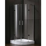 Douchecabine Sanilux Rinna kwartrond met 2 deuren 100x100cm 6mm