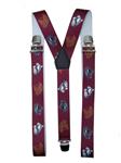 Bretels Paarden Bordeauxrood met extra sterke clips
