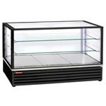 Gekoelde vitrine, en of gn, geventileerd, 3 niveaus, zwart | Diamond | VRDG-B1-R2