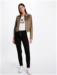 Straight jacket with suede effect 222-Gsud Oliver