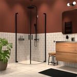 Douchecabine Sealskin Inc. kwartrond tweedelig 8 mm helder veiligheidsglas met antikalklaag 100x100x