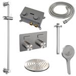 Thermostatische Inbouw Regendouche Brauer Carving Edition Met Drukknoppen SET 71 Met 20 cm Douchekop