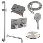 Thermostatische Inbouw Regendouche Brauer Carving Edition Met Drukknoppen SET 69 Met 20 cm Douchekop