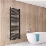 Designradiator Instamat Rim Elektrisch 800 Watt 170x50 cm Incl. Wandconsoles Zwart