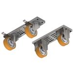 Kit 4 wielen, 2 met rem + 2 omega&#39;s module 400 | Diamond | A7/KRT-40