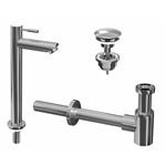 Fonteinkraanset INK Hoog Model Inclusief Waste en Design Sifon Chroom