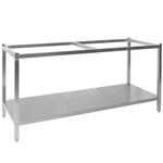 Rvs tafelonderstel met bodemschap 2000x600x900 mm