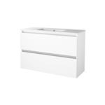 Badmeubelset Aquasplash Salt 100x39cm Greeploos 2 Lades Met Wastafel 1 Kraangat Ice White