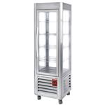 Panoramische vitrine, 5 roosters, 360 lt, rvs | Diamond | SNE/GN-A5-R2