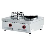 Wok gasvuur tafelmodel, 2 vuren (2x 13 kw) | Diamond | WGX2-8/T