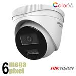 Hikvision 6MP ColorVu dome camera - witte LEDs - microfoon - T260HA-LU