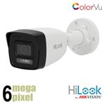 Hikvision HiLook 6MP ColorVu bullet camera - witte LEDs - microfoon - B160HA-LU