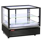 Warmte vitrine en of gn, geventileerd, 2 niveaus, zwart | Diamond | VHDP-B1
