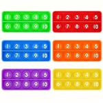 Regenboog Pop-it rekenen: 10-structuur (set van 6 stuks)