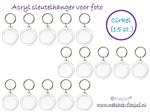 Sleutelhanger foto transparant DIY Cirkel (15 st.)