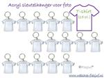 Sleutelhanger foto transparant DIY T-shirt (15 st.)
