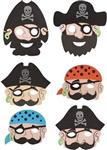 Maskers piraat jongen(6 stuks)