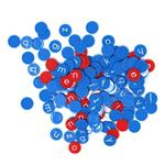 Magnetische alfabet fiches / chips - Kleine letters (156 st.)