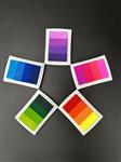 Regenboog inktpad/stempelkussen 4 kleuren 6 x 4 cm (set van 5 st.)