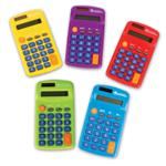 Rekenmachine vrolijke kleuren, set van 5 st.