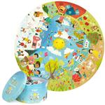 Grote ronde puzzel  +- 58 cm (150 st.) Seizoenen