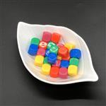 Blanco dobbelstenen gekleurd: Regenboog (SET van 25 st.)