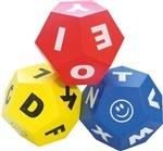 Set van 3 letter XXL dobbelstenen (23 cm)