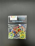 Sleutelringen regenboogkleuren (15 st.) knutselonderdelen