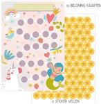 Beloningskaart met stickers - Fantasie (10 st.)