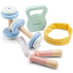 Houten Fitness speelset - 5 delen Set van 5 delen