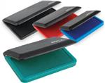 Stempelkussen M: 11x7 cm (SET van 4) rood, groen, blauw & zwart